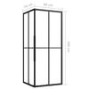 vidaXL Shower Cabin ESG 80x70x180 cm