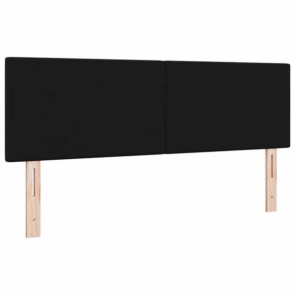 vidaXL Headboard with Headboard Black 160 cm Faux Leather
