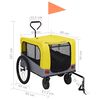 vidaXL 2-in-1 Pet Bike Trailer & Jogging Stroller Yellow and Grey