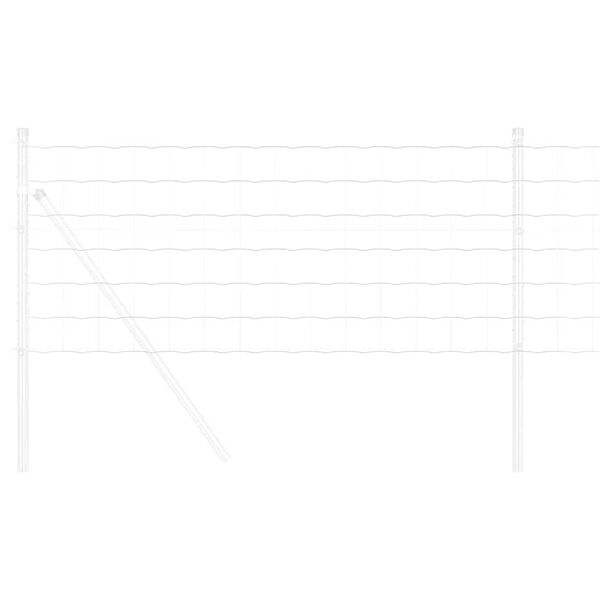 vidaXL Euro Fence Silver 0.8 x 25 m Hot dip galvanized iron