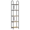 vidaXL Bookshelf 5-Tier 40 x 30 x 183 cm Engineered wood Artisan Oak