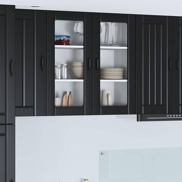 vidaXL Kitchen Cabinet Black 80 x 31 x 80 cm Engineered Wood