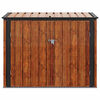 vidaXL Garden Storage Box Brown 151.5 x 82 x 110.5 cm Steel