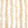 vidaXL Fly Curtain Beige and White 118x220 cm Chenille