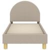 vidaXL Toddler Bed Frame with Headboard Light Grey 70 x 140 cm