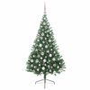 vidaXL Artificial Pre-lit Christmas Tree Green 180 cm PVC