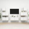 vidaXL 7 Piece TV Cabinet Set White Engineered Wood