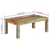 vidaXL Coffee Table Solid Wood Reclaimed 100x60x40 cm