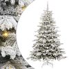 vidaXL Artificial Hinged Christmas Tree White 180 cm PE and PVC