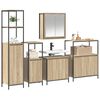 vidaXL Bathroom Furniture Set with Shelf 5 pcs Sonoma oak and Black