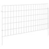 vidaXL Garden Fence with Stakes 24 pcs 95 x 50 cm Mesh Silver