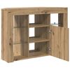 vidaXL Corner LED TV Cabinet Artisan Oak 100x40x68cm Engineered Wood