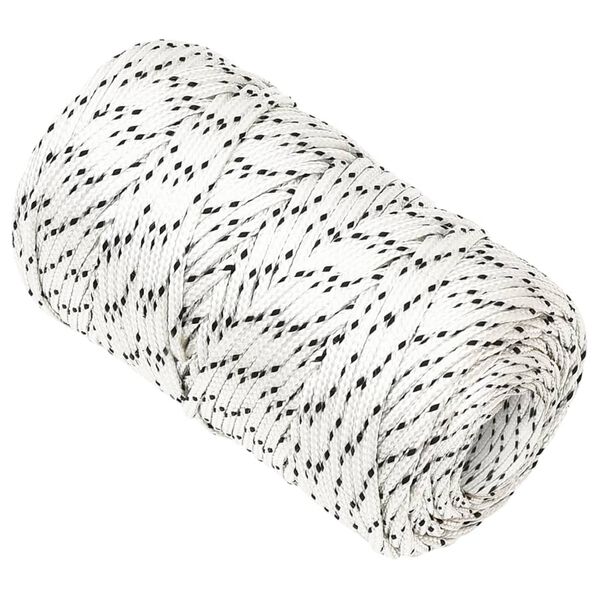 vidaXL Braided Boat Rope White 2 mmx250 m Polyester