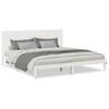 vidaXL Extra Long Bed Frame without Mattress White 180x220 cm Solid Wood