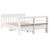 vidaXL Bed Frame without Mattress White 140x190 cm Solid Wood Pine