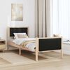 vidaXL Bed Frame with Headboard Black 75 x 190 cm Fabric