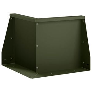 vidaXL Retaining Wall 50 x 50 x 30 cm Steel Olive Green