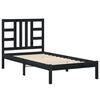 vidaXL Bed Frame without Mattress Black 90x200 cm Solid Wood