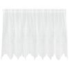 vidaXL Lace Curtain with Curtains Floral White 80 x 200 cm Polyester