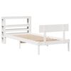 vidaXL Bed Frame without Mattress White 75x190 cm Small Single Solid Wood Pine