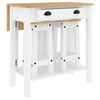 vidaXL 3 Piece Bar Set White Solid Wood Pine