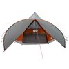 vidaXL Teepee Tent with Roof Grey and Orange 600 x 600 x 347 cm
