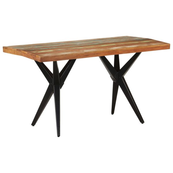 vidaXL Dining Table 140x70x76 cm Solid Reclaimed Wood