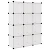 vidaXL Storage Cube Organiser with 12 Cubes Transparent PP