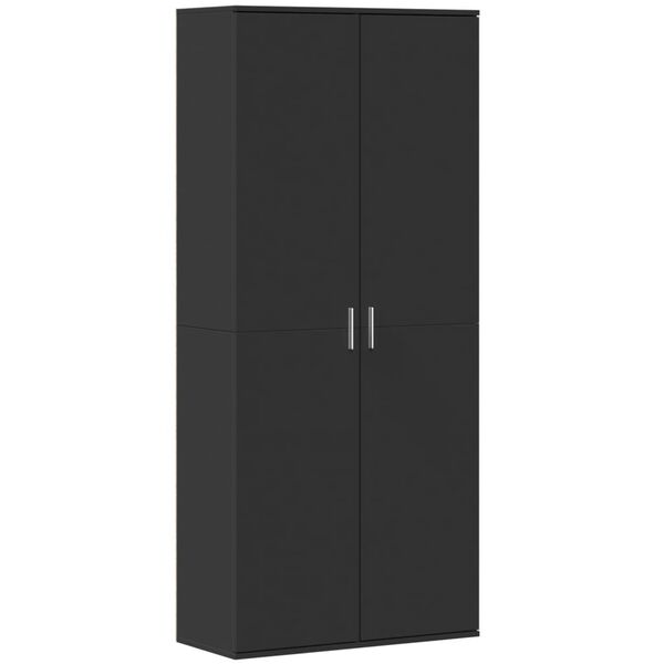 vidaXL Highboard Black 80x35x180 cm Engineered Wood