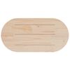 vidaXL Table Top White 110x55x2.5 cm Solid Wood Pine Oval
