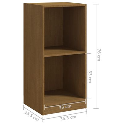 vidaXL Side Cabinet Honey Brown 35.5x33.5x76 cm Solid Pinewood