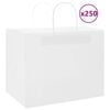 vidaXL Paper Bags 250 pcs with Handles White 32x22x24 cm