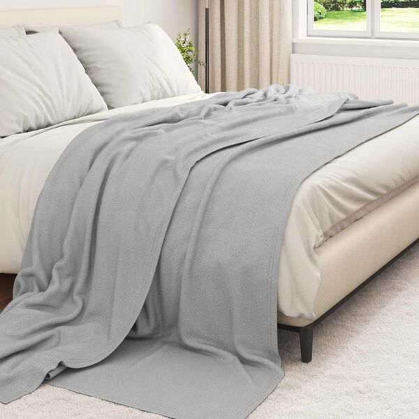 vidaXL Throw Blankets 24 pcs Grey 240 x 220 cm Fleece