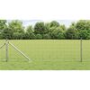 vidaXL Fence with Post Silver 0.6 x 10 m Steel