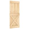 vidaXL Sliding Door NARVIK Natural and Black 85 x 210 cm (213.5 cm)
