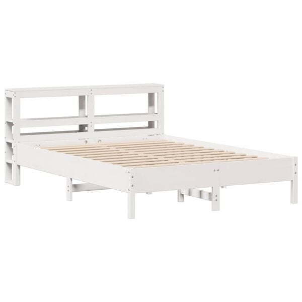vidaXL Bed Frame without Mattress White 140x200 cm Solid Wood Pine