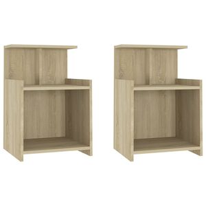 vidaXL Bed Cabinets 2 pcs Sonoma Oak 40x35x60 cm Engineered Wood