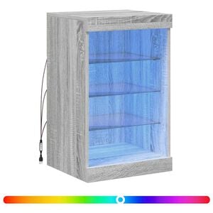 vidaXL Sideboard with LED Lights Grey Sonoma 41x37x67 cm