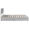 vidaXL Storage Bed Grey Sonoma 140 x 200 cm Engineered Wood