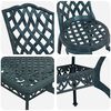 vidaXL Garden Dining Set 7 pcs Green Aluminium
