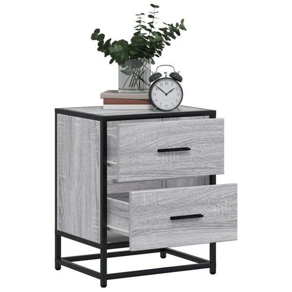 vidaXL Bedside Cabinets 2 pcs Grey Sonoma 40x31x50 cm Engineered Wood