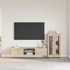 vidaXL TV Cabinet Set with Drawer with Door Sonoma Oak Engineered Wood
