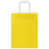 vidaXL Paper Bags 50 pcs with Handles Yellow 21x11x28 cm