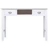 vidaXL Desk White 108x45x76 cm Solid Wood Paulownia