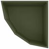 vidaXL Corner Planter Olive green 60 x 60 x 35 cm Steel