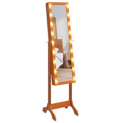 vidaXL Free-Standing Mirror with LED 34x37x146 cm
