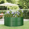 vidaXL Garden Raised Bed Green 140x140x68 cm Galvanised Steel