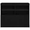 vidaXL LED Sideboard Black 81 x 37 x 66.5 cm Engineered Wood