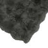 vidaXL Faux Rabbit Fur Blanket Dark Grey 240 x 270 cm Polyester