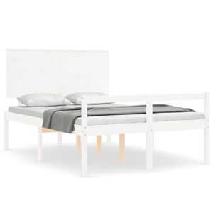 vidaXL Senior Bed without Mattress White 140x200 cm Solid Wood